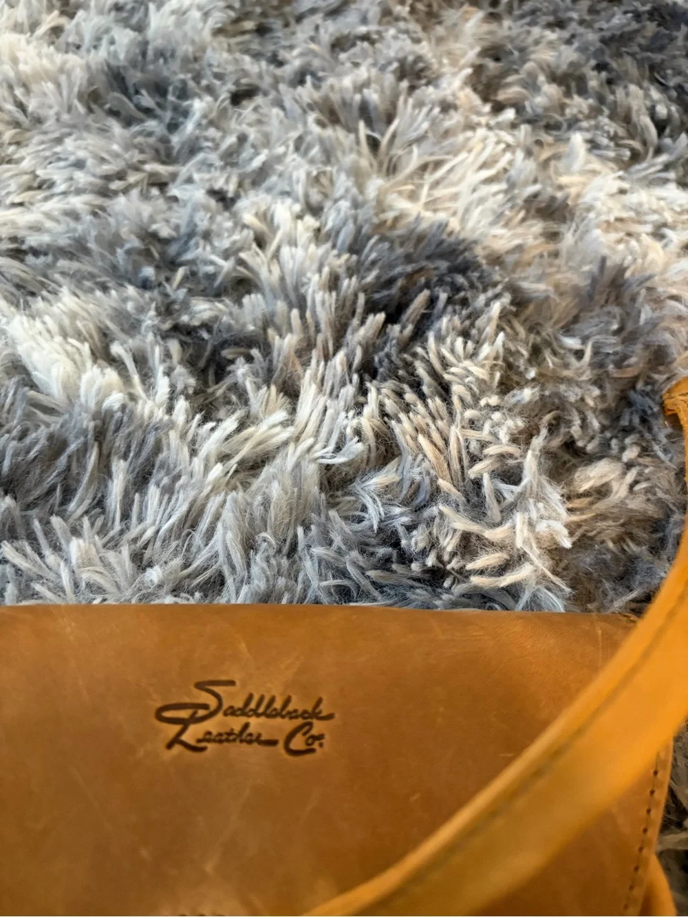 Saddleback Leather Co Tobacco Tan Full Grain Leather Pouch Crossbody Bag CC Logo